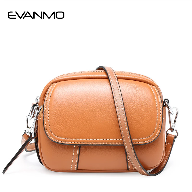 

Mini Cow Leather Fashion Flap Women Messenger Bag Small Shoulder Bag Genuine Leather Lady Handbag Purse CrossBody Bag
