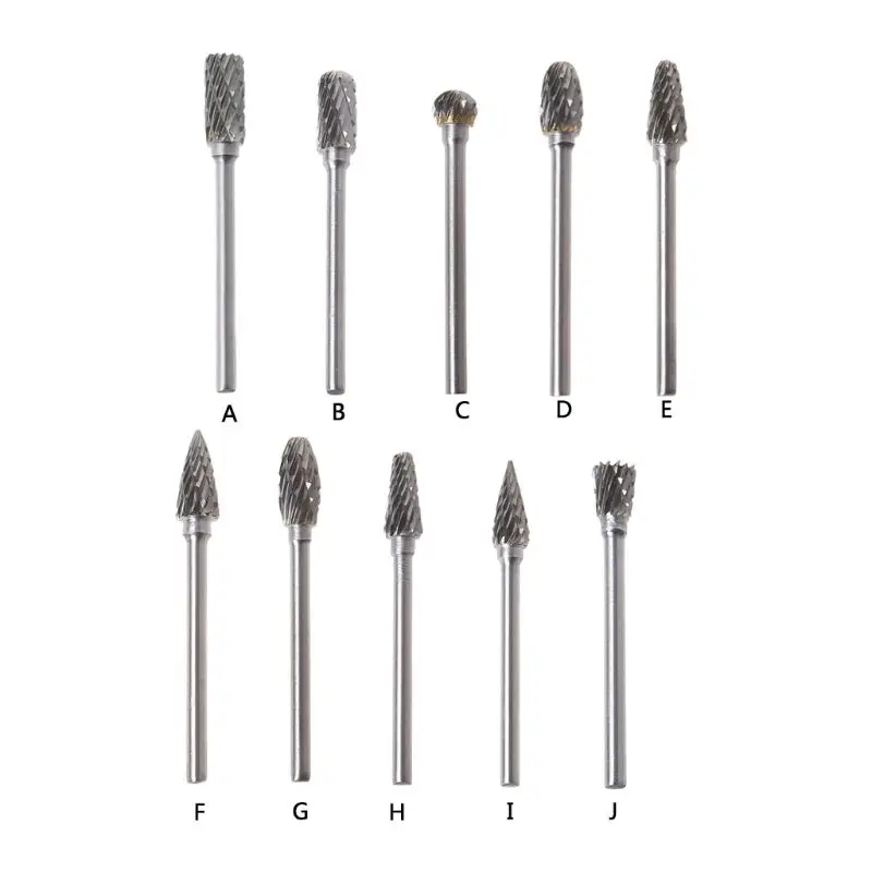 1/8" Tungsten Steel Carbide Burr Cutter Rotary Tool Burr Double Diamond