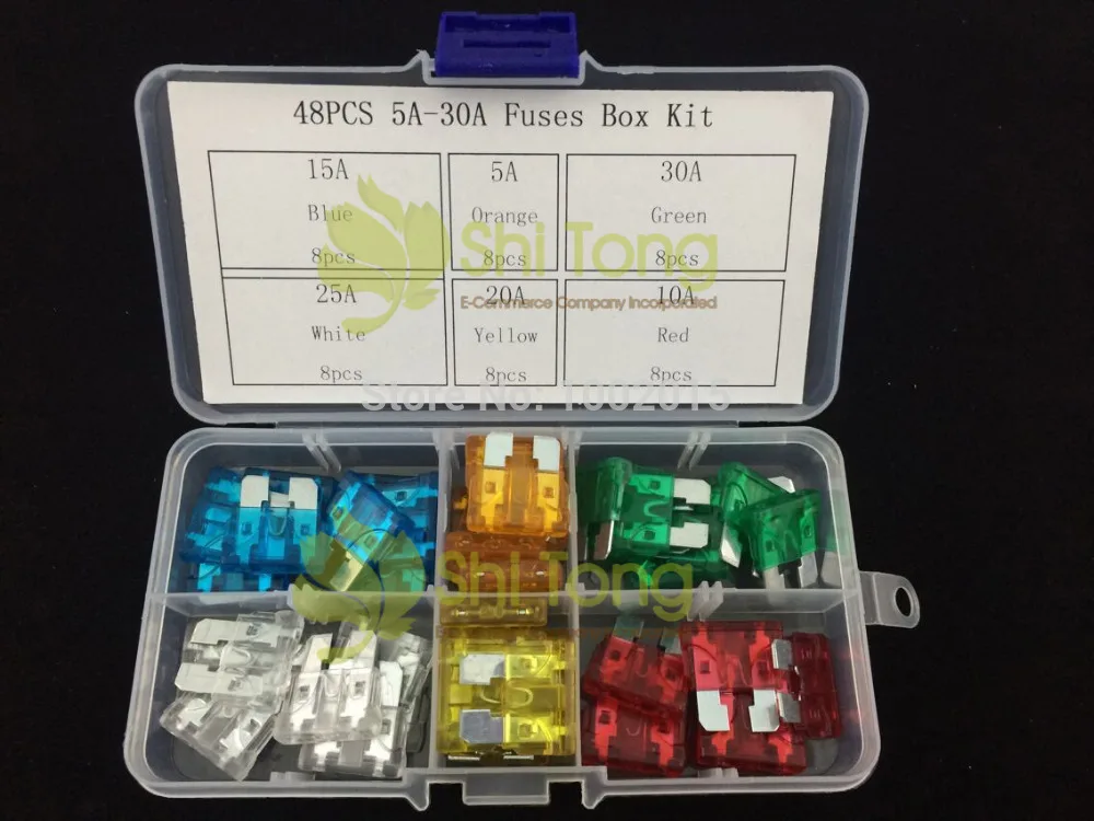 Buy 2016 Fusibles 48pcs Blade Fuse Different Color And