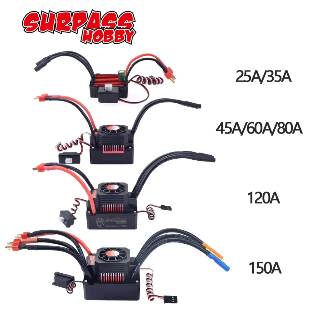 150A 120A Водонепроницаемый ESC KK Скорость контроллер 35A 45A 60A 80A для 1/8 1/10 1/12 RC Monster Redcat вулкан EPX плотные ХТЕ багги