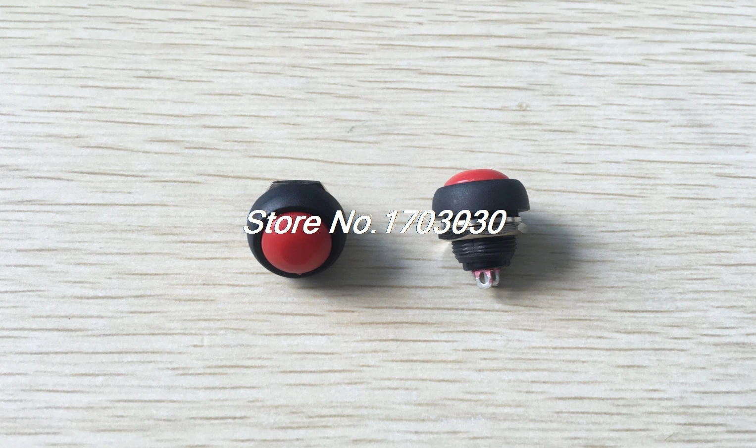 

2PCS Panel Mount SPST OFF/ON 12mm Momentary Red Round Plastic Push Button Switch