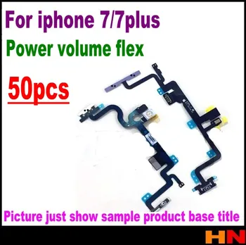 

50pcs original quality For iPhone 7 7p plus New Power On Off Button Volume Switch Connector Flex Cable Replacement Parts