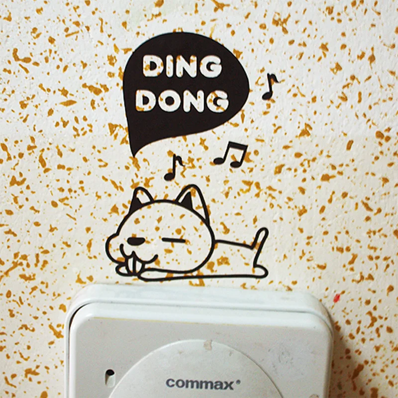 

Fashion PVC Sleeping Notes Ding Dong Dog Household Adornment Wallpaper Switch Sticker Parlor Decoration WALL DECALS