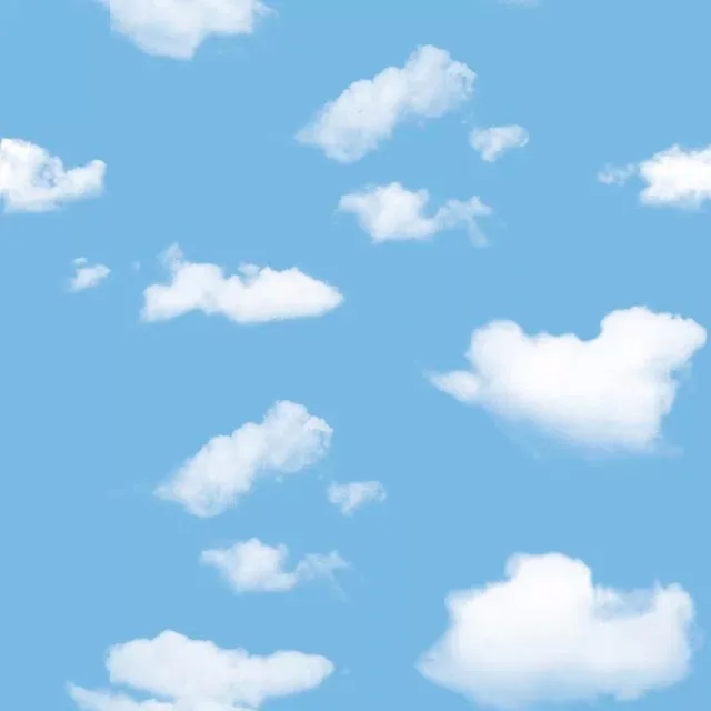 Blue Sky with Clouds Ceiling