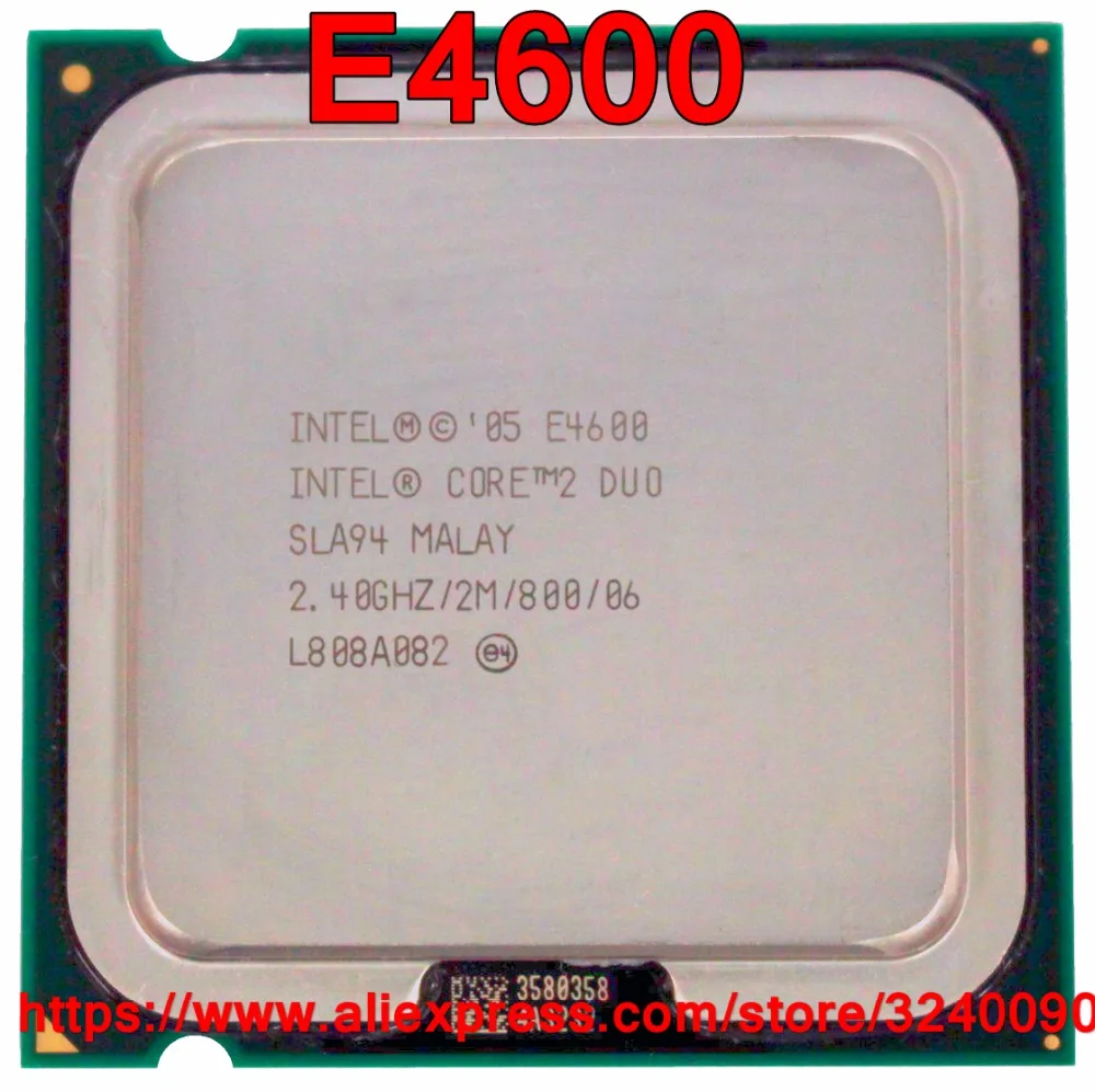 Процессор Intel CORE 2 DUO E4600 процессор 2,40 ГГц 2 м 800 МГц двухъядерный разъем 775 Быстрая