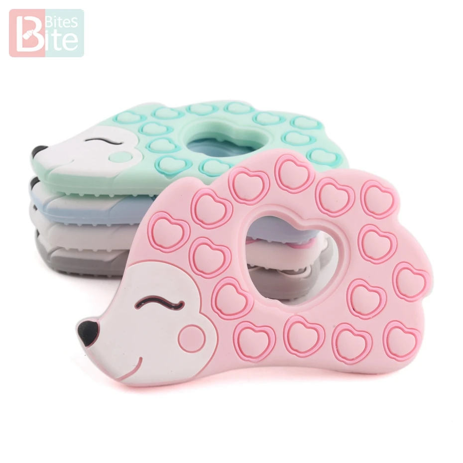 Укусы 1 шт. Силиконовые Детские Прорезыватели Ежик Пищевой BPA бесплатно DIY Bebe