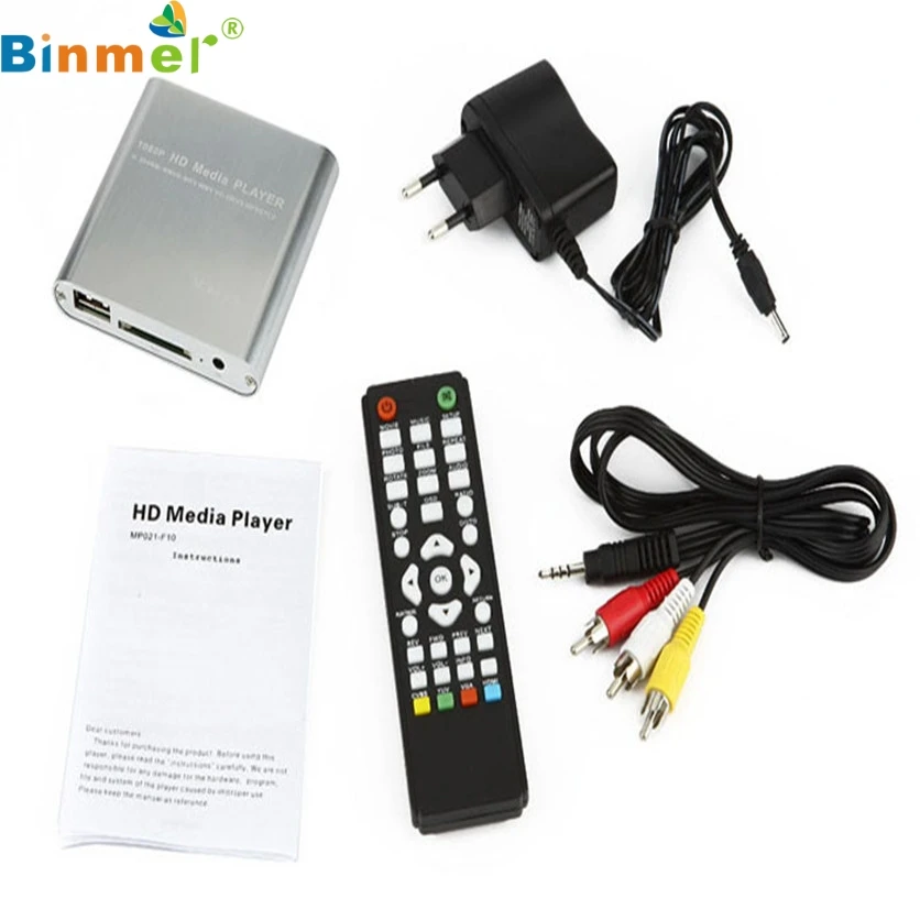 Binmer заводская цена 1080P мини HDD медиаплеер MKV/H.264/RMVB HD с хост USB/SD кард-ридер 60330