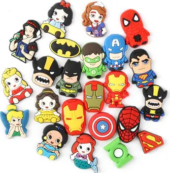 

Free Shipping 100 pcs Cartoon Avengers princess Soft Rubber DIY Making Accessories Jewelry Findings & Components