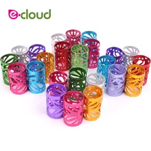 Регулируемые застежки-запонки для волос 50 шт./партия смешанный цвет для дредлок бусины для волос 10 мм отверстие металлическая трубка Mirco волосы кольца косы бусины