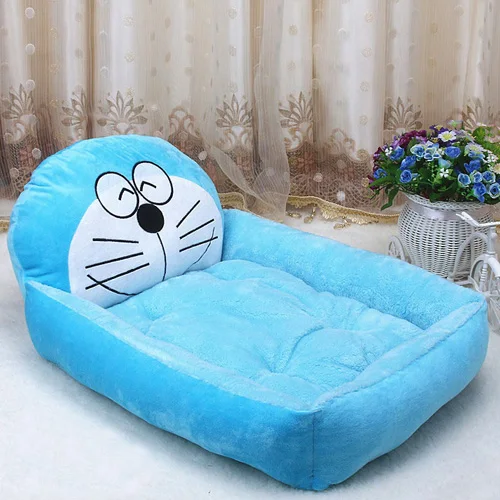 В форме животного, кровать для собаки, теплая, питомник, домик для кошки, собаки, кровати для питомца, коврики, Тедди для питомца для собаки, диваны, домик для питомца, гнездо, товары для питомцев, теплые, удобные - Цвет: Doraemon