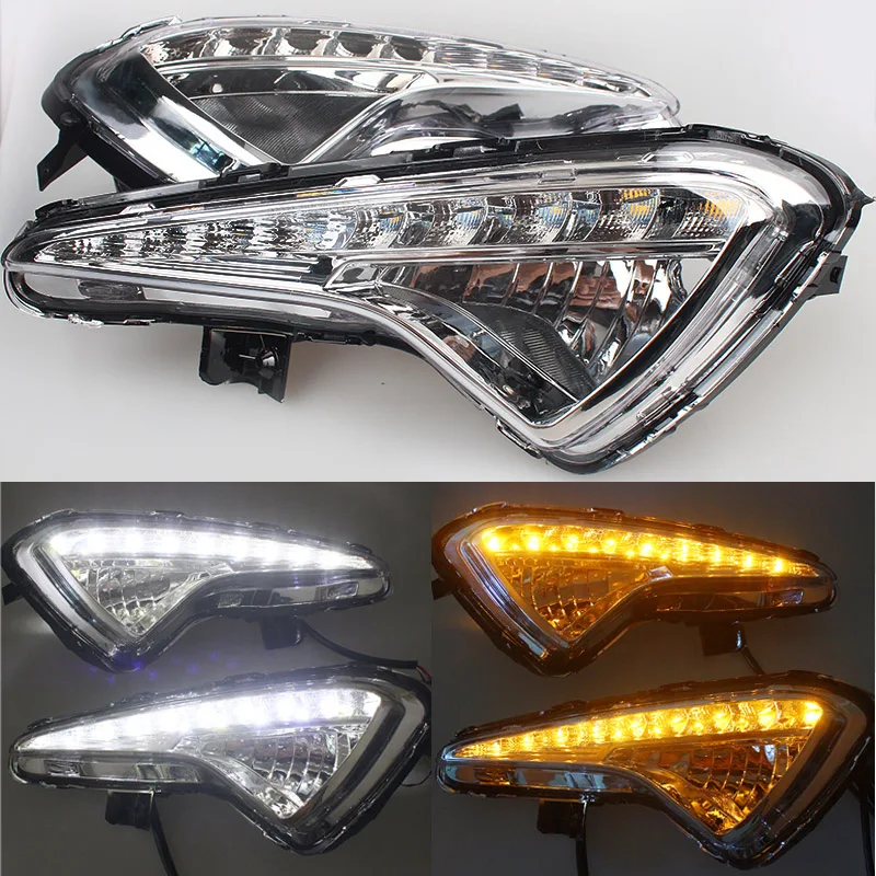 

for Hyundai Verna headlight 2013 2014 LED DRL fog lights Daytime Running Lights headlights fog light headlights cover day light