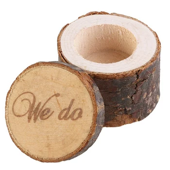 

Wedding Ring Box,Wedding Ring Bearer,Rustic Ring Box,Wooden Printed We Do
