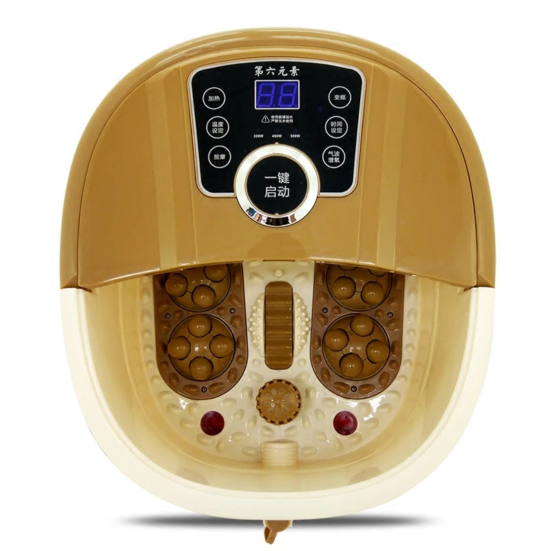 

Fully Automatic Household Foot Massage Machine Golden Deep Barrel Footbath Device Foot Bath Electric Heating Valuable