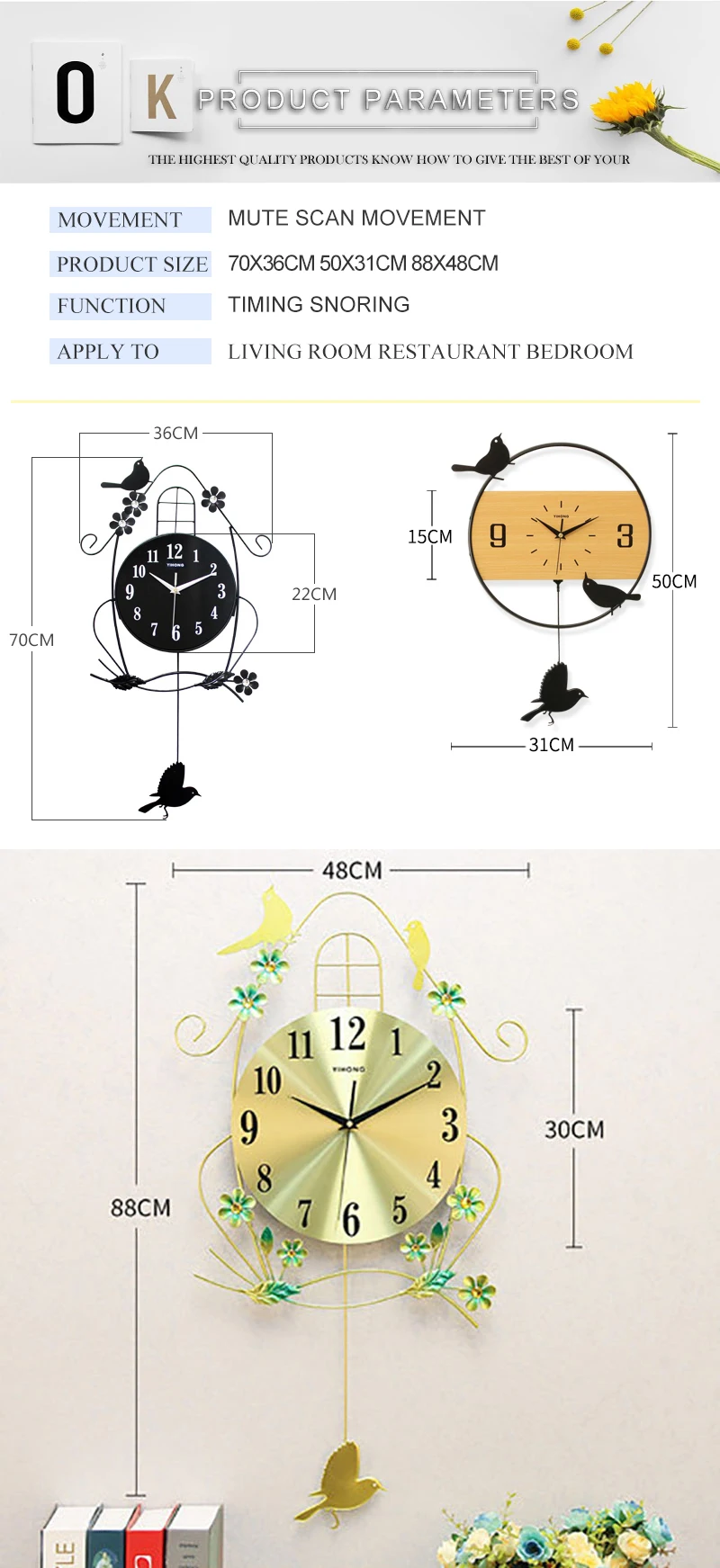 led clock wall clock kids modern wall clock (7)
