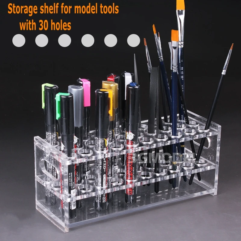 

Acrylic Storage Shelf with 30 holes Storage Board For Gundam Model Building Tools Free Shipping