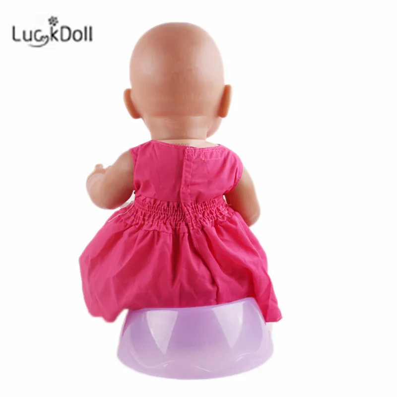 Luckdoll мода лето новое платье для 43 см куклы лучшие подарки