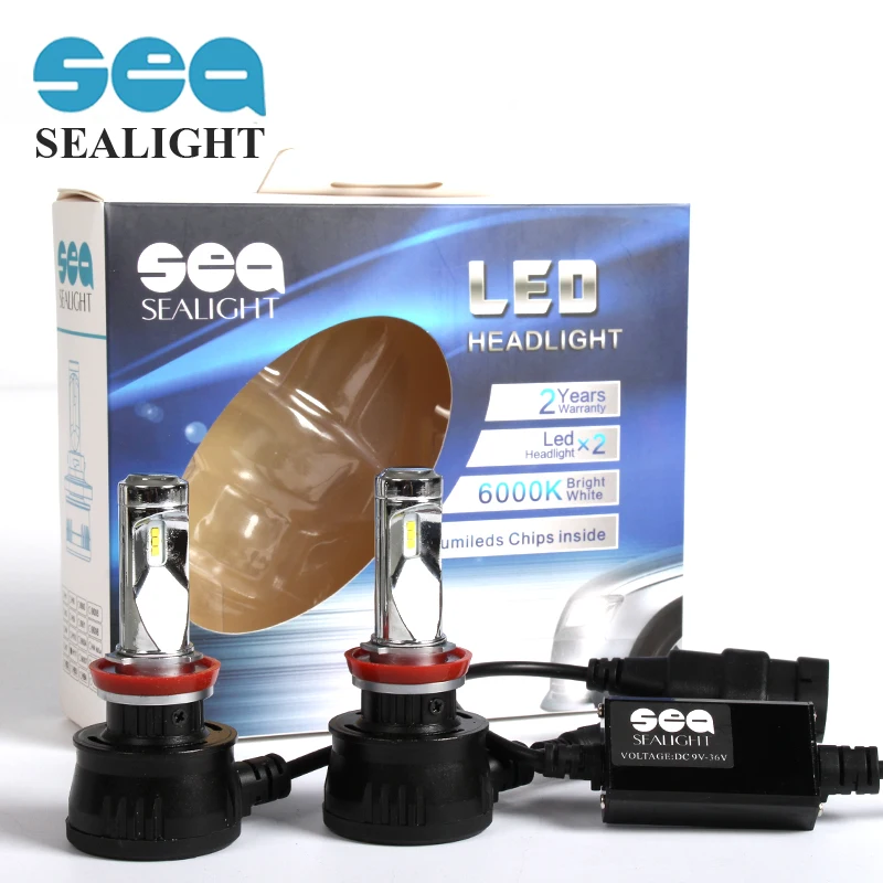 NEW High Power Cree LED Headlight Kit H8 H9 H11 60W 6000K 7600LM Replacement Fog Head