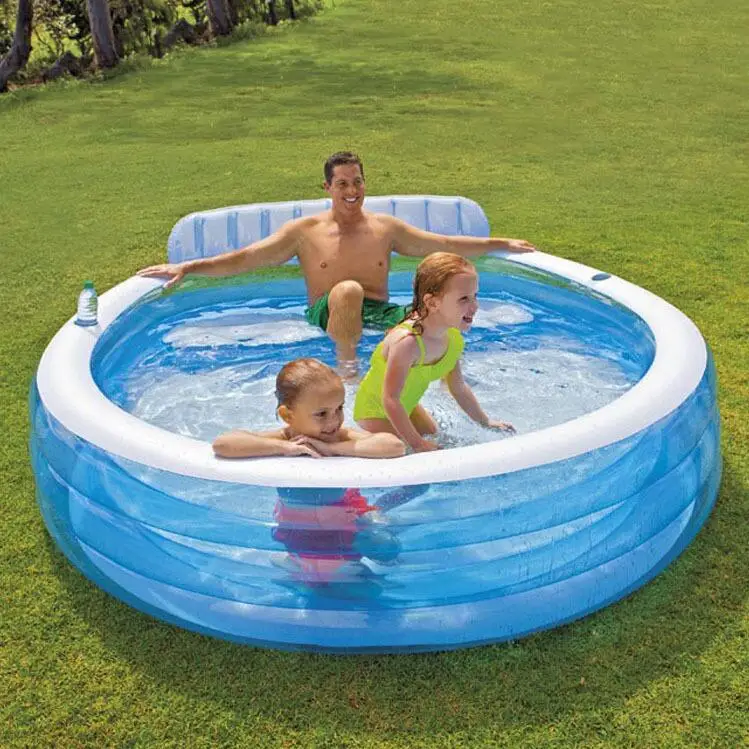 

INTEX57190 new family of transparent inflatable pool swimming pool children's wading pool ball pool aquarium size 224 *216 *76cm