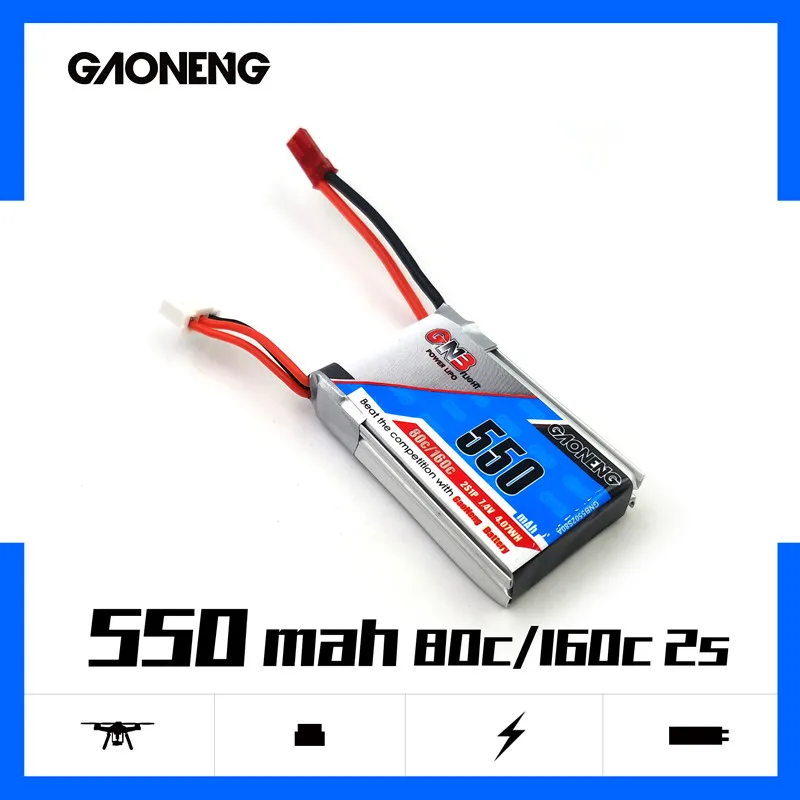 2 шт. GNB 550mAh 2S 7 4 V 80C/160C Lipo батарея JST XT30 разъем для Emax babyhawk Micro aircraft Mini Quadcopter FPV Racing