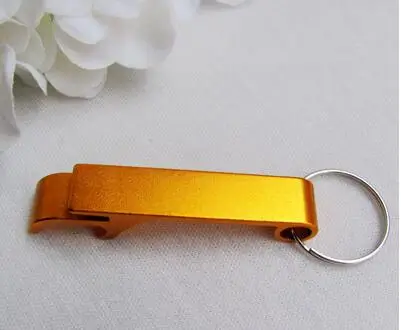 100 шт Персонализированная Выгравированная открывалка для бутылок, кольца для ключей, обручальное имя и дата, свадебный день на память, подарки на свадьбу - Цвет: Orange