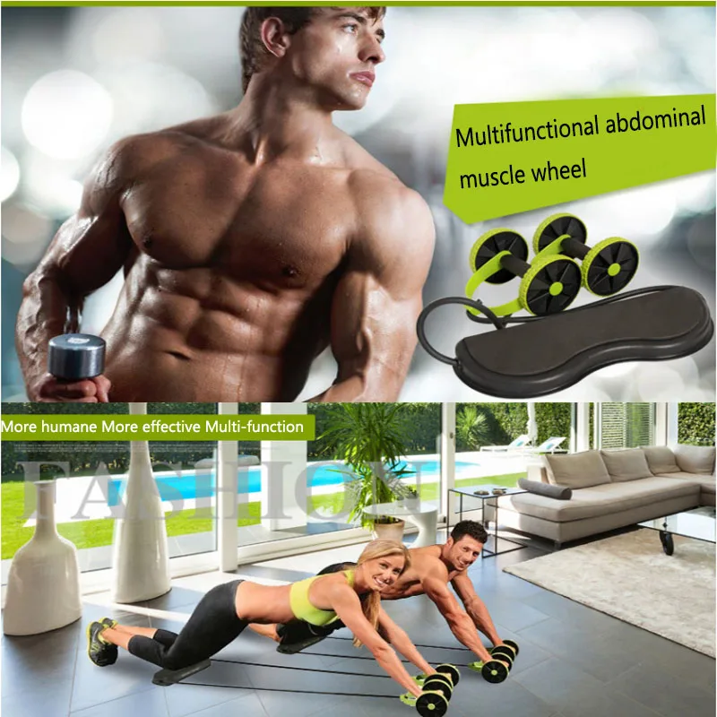 

Multifunctional Fitness power roller Wheel Men and Women Silent Plastic Office Home Gym Waist Legs Training Equipment