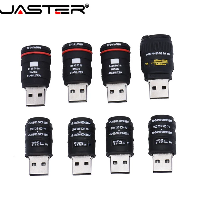 Jaster логотип цифровой одиночный объектив Reflex 2,0 usb флэш-накопитель камера ручка привод 4 ГБ 16 ГБ 32 ГБ 64 Гб силиконовая Флешка Gigt