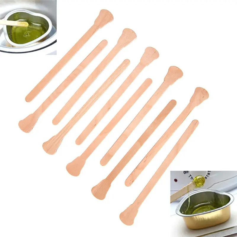 1Set/50PCS Wooden Waxing Wax Spatula Tongue Depressor Disposable Bamboo Sticks Kit Skin Beauty Tool