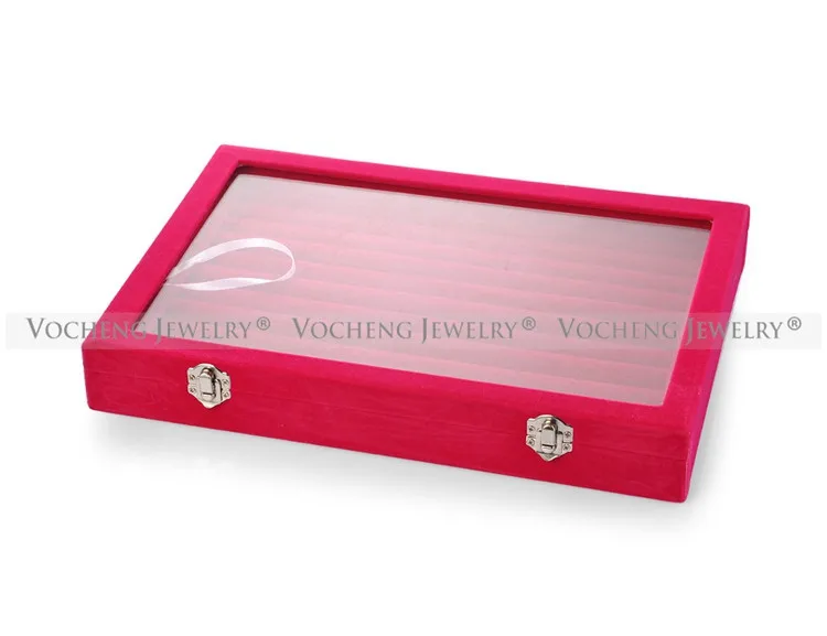 Vocheng черный серый красный коробка дисплея ювелирных изделий 5 стилей чехол для хранения подходит браслет и оснастки Шарм NN-431