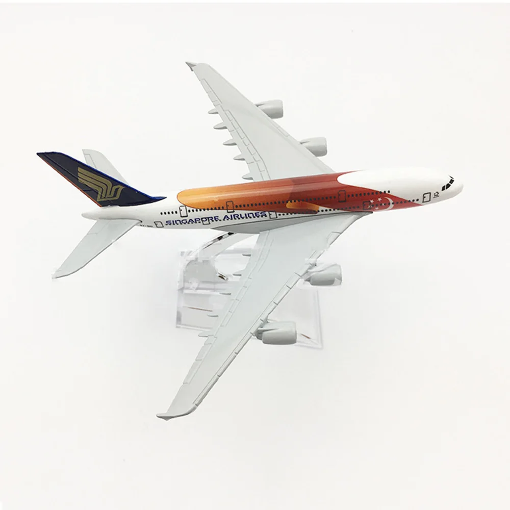 1/400 масштаб самолета Airbus A380 Singapore Airlines 16 см сплава самолета Модель игрушки Для детей подарок для коллекции