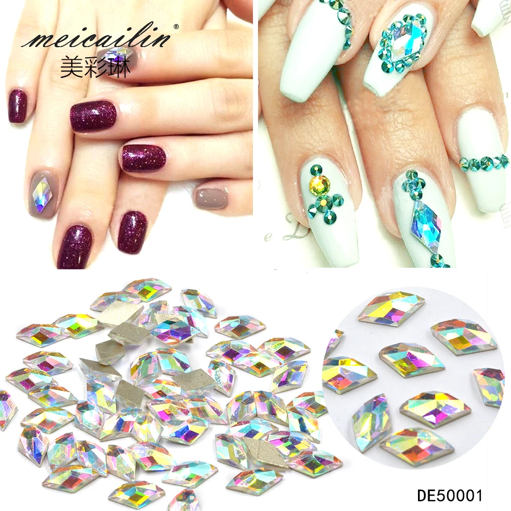 

10 Psc Strass Nail Art Decorations Rhinestones for Nails Velvet Nail Jewelry Diamond Crystal Manicure Glitter Nailart Stones