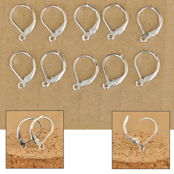 

Free 100Pcs Making Jewelry Findings Silver Plated Hoop Circle Hook Earring Earwires DIY Jewelry Made Beads