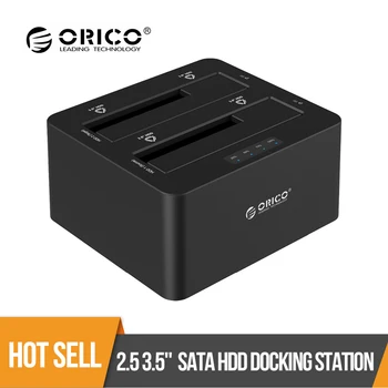

ORICO 2 Bay SATA to USB3.0 External Hard Drive Docking Station for 2.5/3.5HDD with Duplicator/Clone Function-Black 6629US3-C
