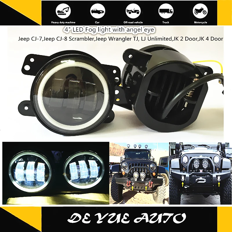 free shipping LED foglights 4 inch LED FOGLAMP round 4" fog light fog