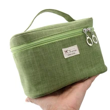 Макияж сумка на молнии Многофункциональный Портативный Для женщин хранения Организатор Box Красота Чехол Дорожный футляр косметичка сумочка большой