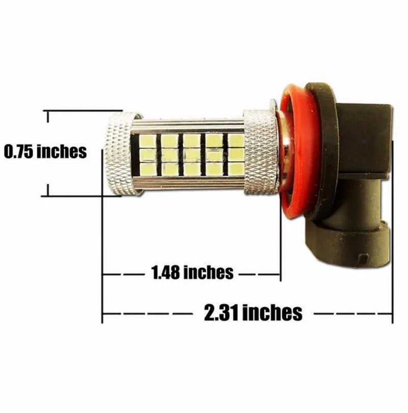 Лампада H8 H11 9005 9006 63smd samsung 2835 Светодиодный чип SMD Branco фарол Neblina/DRL 6000 K 1000LMS