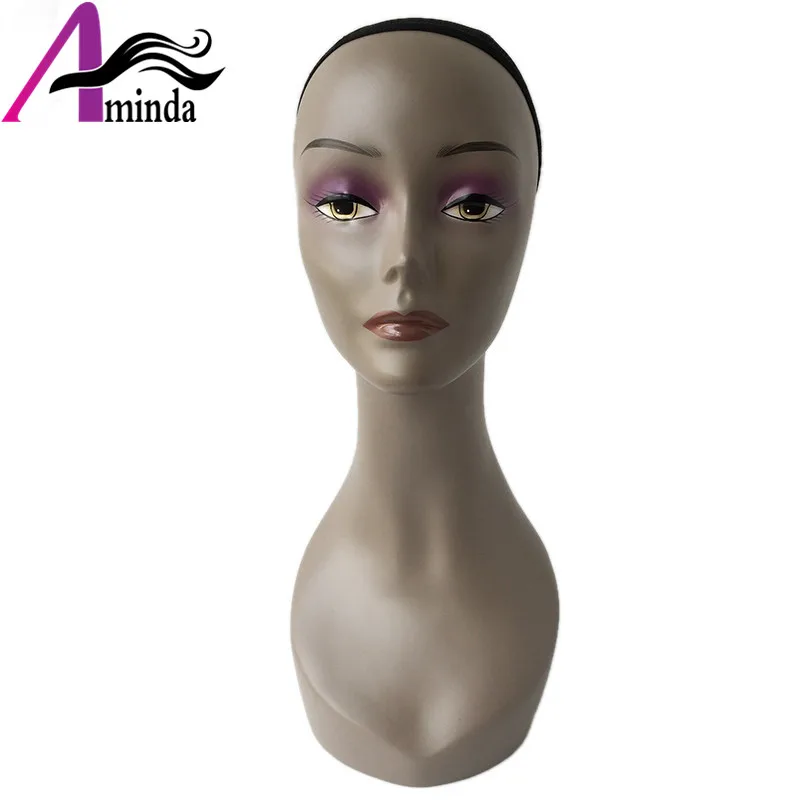 New Style Black Female ABS Mannequin Head , Plastic Wig  Jewelry Display Mannequin Head Mannequin Model On Sale (5)