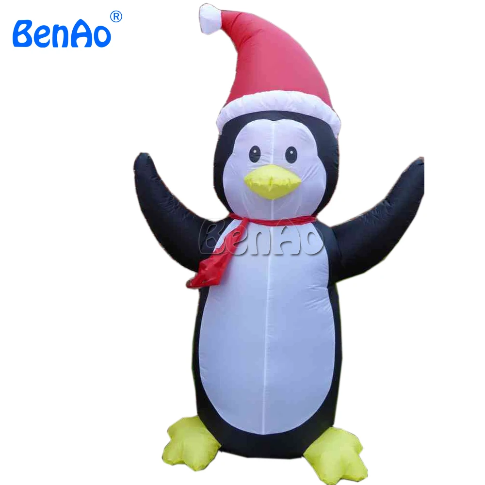 AC534 Free shipping+blower 2.5m Giant Stand Inflatable penguin with red