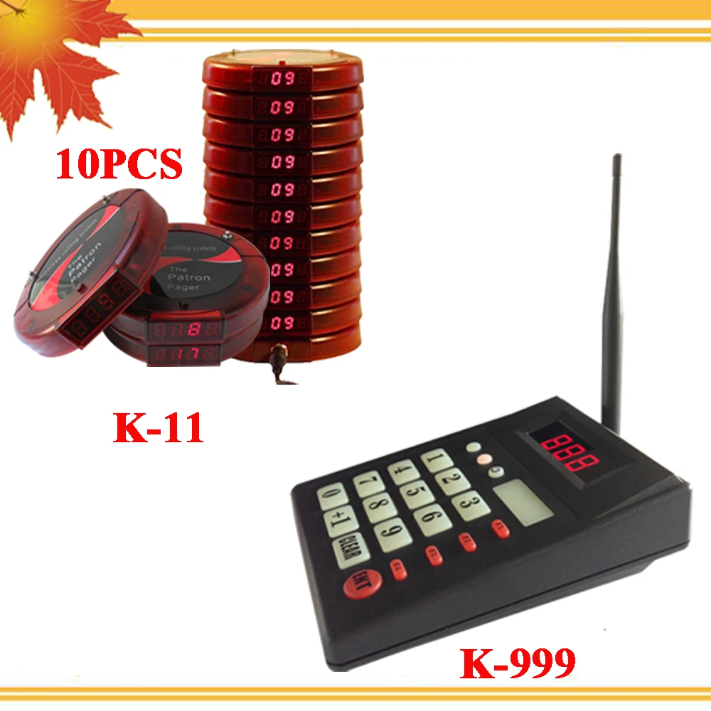 Restaurant Pager Wireless Paging Queuing System Guest Table Calling 999