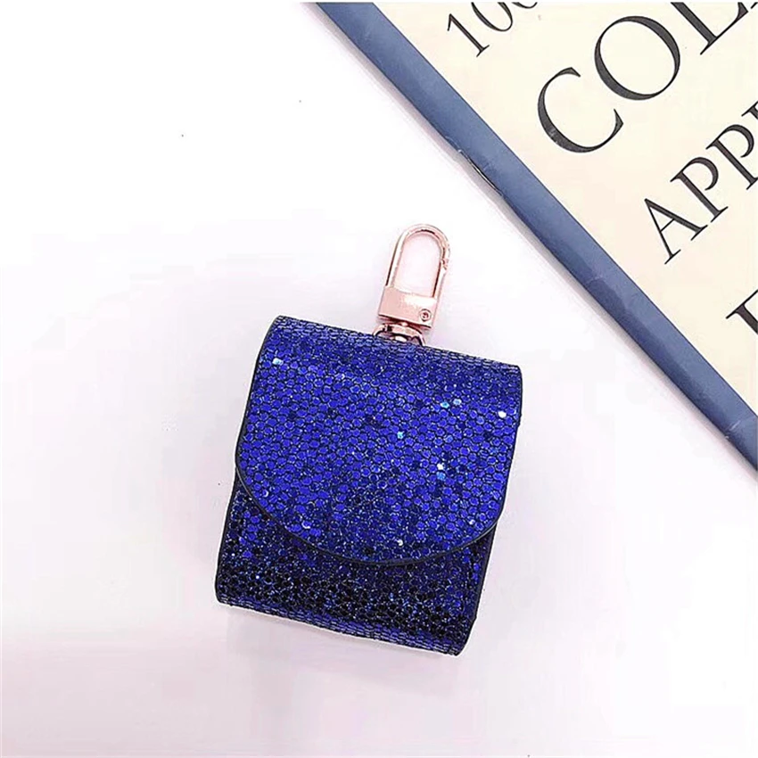 PINK LIPS Sequin Bling Case Earphones For Apple Airpods Bluetooth Wireless Earphone Protective Skin Cover For AirPods Ear Bag (1)_