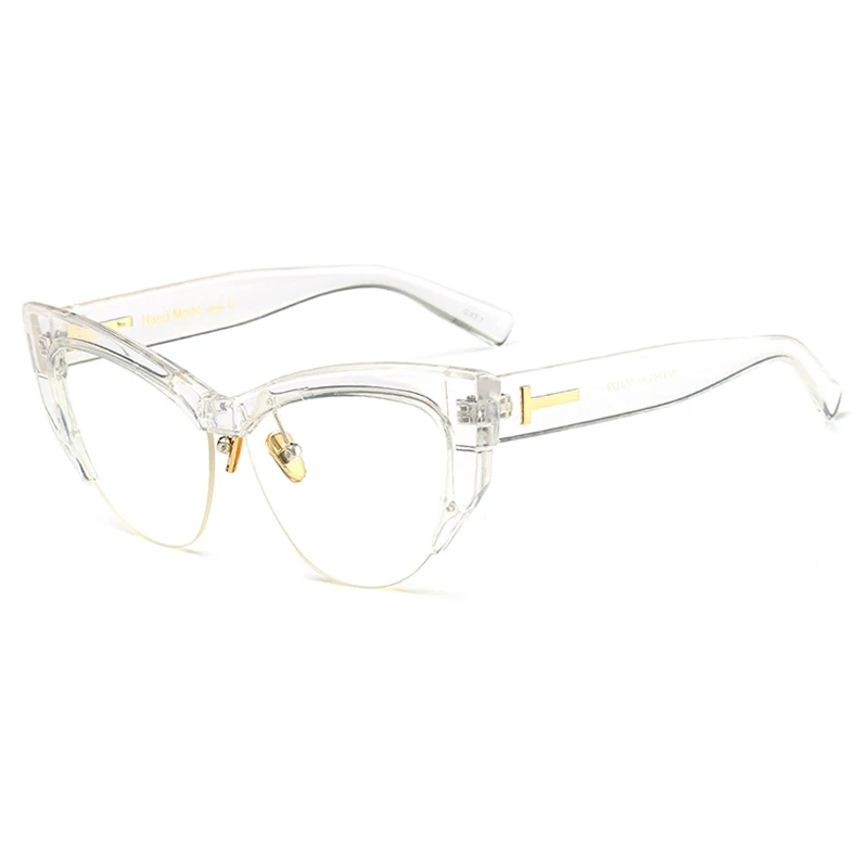 Winla модные дизайнерские женские солнцезащитные очки классические сексуальные солнцезащитные очки кошачий глаз элегантные ретро Брендовые очки Oculos de sol UV400 WL1094 - Цвет линз: C12Clear frame clear