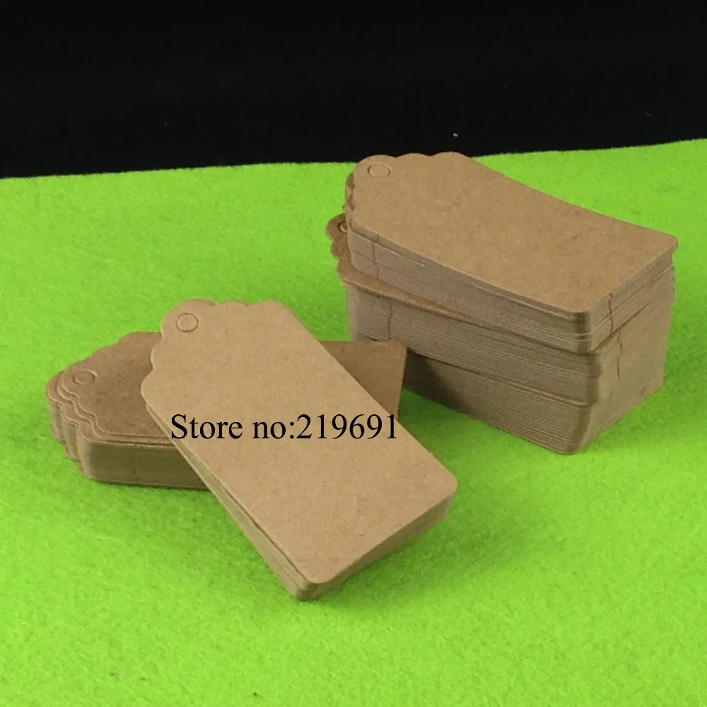 

100pcs kraft tags Convinient Excellent Quality Brown Kraft Paper Gift Tags Wedding Luggage Scallop Label Blank New