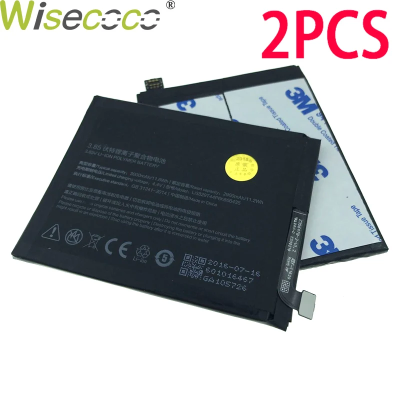 WISECOCO 2 шт. новый высококачественный аккумулятор 3000 мАч для ZTE Nubia Z11 Li3829T44P6h806435 NX531J