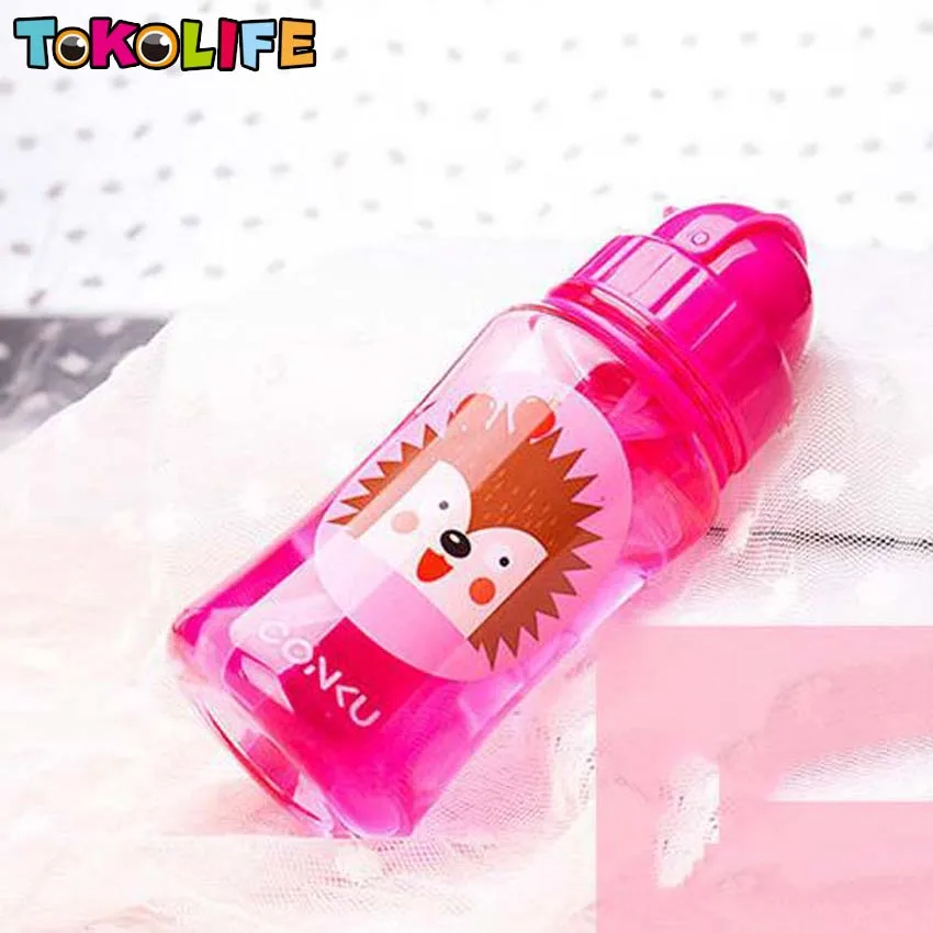 350ML BPA Free Baby Straw Drinking Cups Monkey Owl 8 Style Kids Cartoon Learn Feeding Water Bottle Children Straw Training Cup