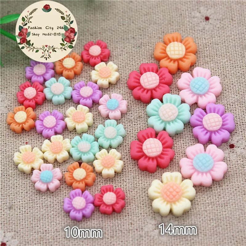 

Mix Colors 10mm/14mm Resin Sunflower Flatback Cabochon Embellishment Accessories DIY Craft Scrapbooking