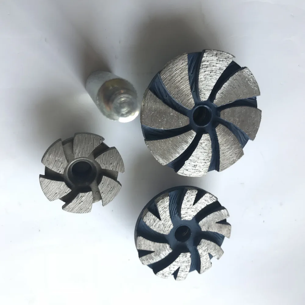 3 stücke 35/50/58mm dry & wet schleifen räder mit 1 stück M10 stecker für engel grinder mit für schleif kiesel, aquarien, töpfe