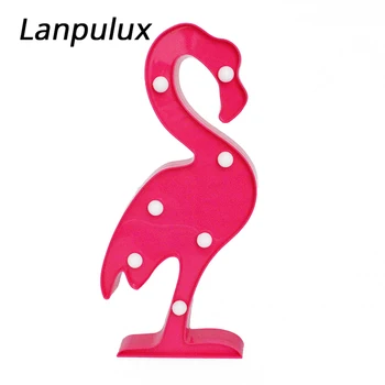 

Lanpulux Flamingo Modeling Night Lights Desk Ornaments Pink Warm White Light Fixtures Babyroom Decoration Lighting Girl Gifts