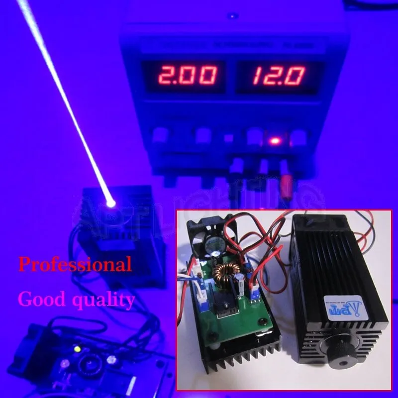 

REAL 3500mw/3.5w 445 445nm 450nm blue Focusable Stage Light RGB Laser Module diode High Power laser cutter/Compact Design/TT L