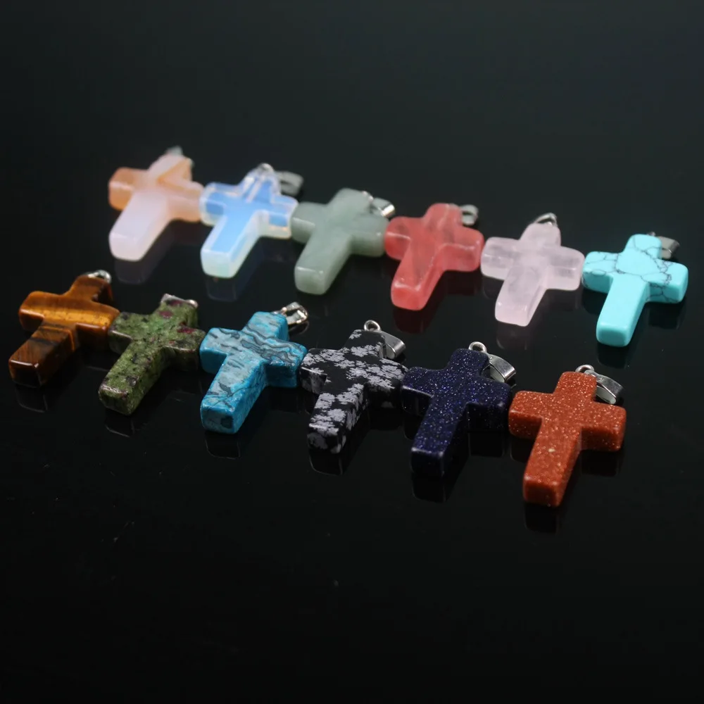 

Cross Natural Stone Cross Pendant Crazy Agate God Jesus Catholic Cross Pendant jesus christianity