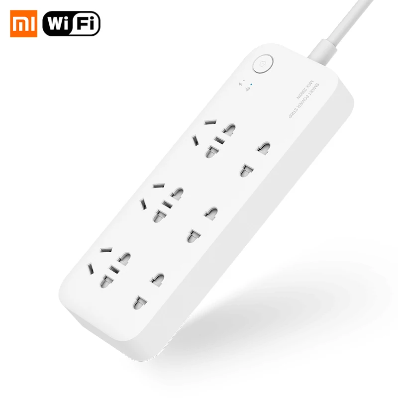 

Xiaomi Mijia Smart Power Strip Wifi Remote Control Outlet Powerful 6 Ports Power Socket White Sockets