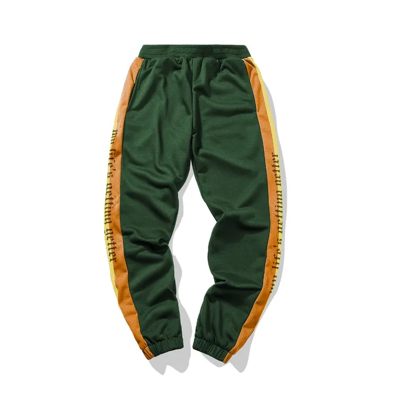 Bormandick, Мужские штаны, модные, мужские, модные, хип-хоп, Мужские штаны, на шнуровке, штаны для бега, Kanye West, свободные, уличная одежда, KXP18 CK11-35 - Цвет: Green